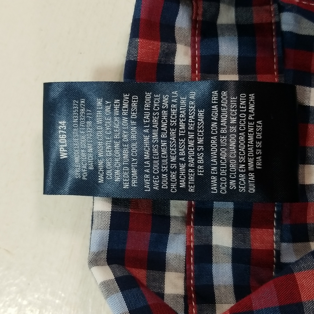 Nautica Kids Plaid Red Blue Button Down Shirt size 4T - Picture 8 of 8
